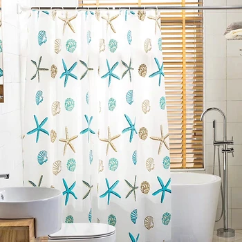 Starfish Shower Curtain Bathroom Waterproof PEVA Clear Shower Curtain Fog Curtains Seaside Style for Bathroom Shower w/ Hooks
Starfish Shower Curtain Bathroom Waterproof PEVA Clear Shower Curtain Fog Curtains Seaside Style for Bathroom Shower w/ Hooks