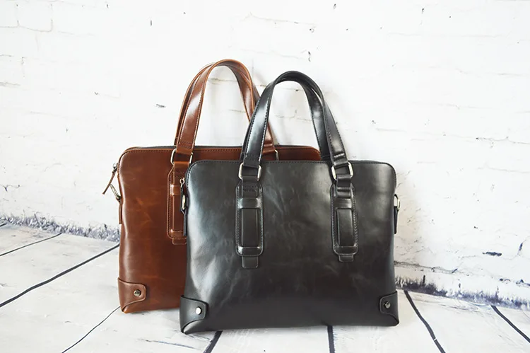 Retro Solid Color Business casual men's shoulder bag slung briefcase computer bags
Retro Solid Color Business casual men's shoulder bag slung briefcase computer bags