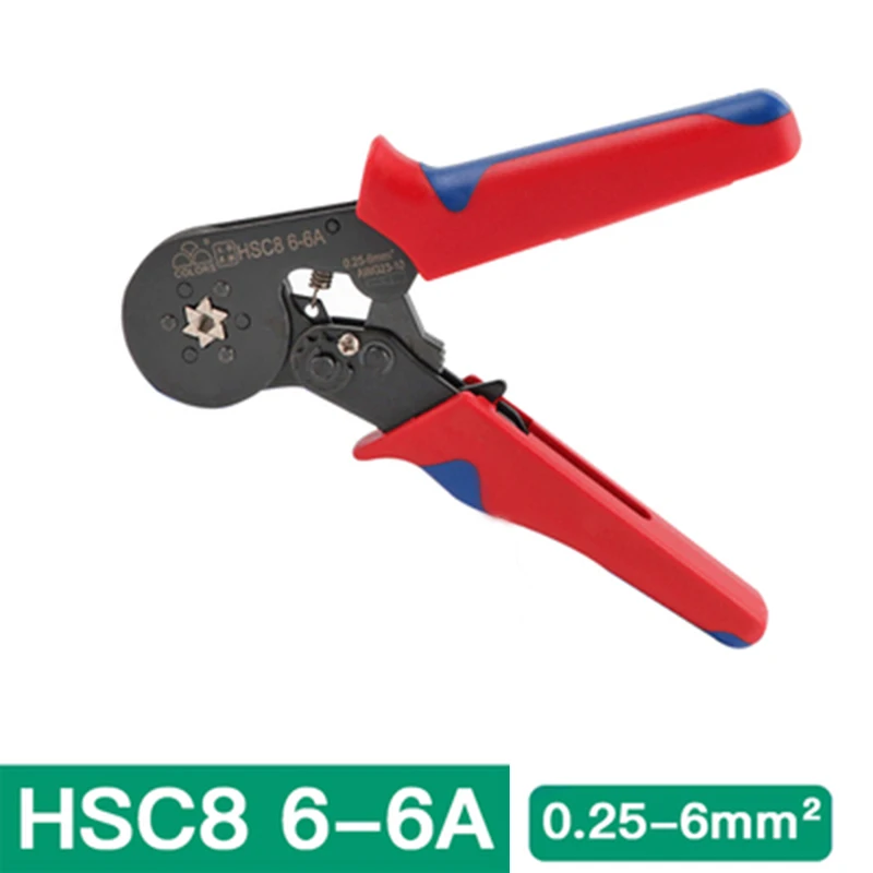 Tubular Terminal Crimping Tools Mini Electrical Pliers HSC8 6-4A/6-4B/6-6A 0.25-10mm2 23-10AWG Self-Adjustable Crimping Plier
Tubular Terminal Crimping Tools Mini Electrical Pliers HSC8 6-4A/6-4B/6-6A 0.25-10mm2 23-10AWG Self-Adjustable Crimping Plier