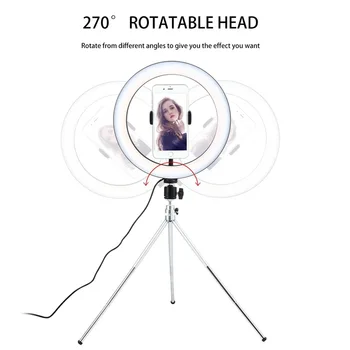 Hit 10 inches adjustable feet light LED ring lights three triangle frame net red live phone support as the fill light
Hit 10 inches adjustable feet light LED ring lights three triangle frame net red live phone support as the fill light