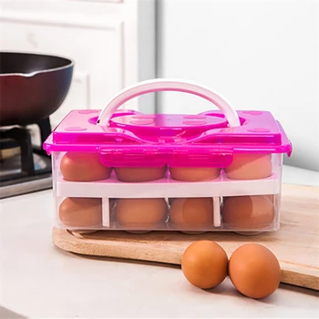 Egg Rack Storage Box Basket Food Container 3 Colors 2 Layers 24 Hole Plastic 
Egg Rack Storage Box Basket Food Container 3 Colors 2 Layers 24 Hole Plastic