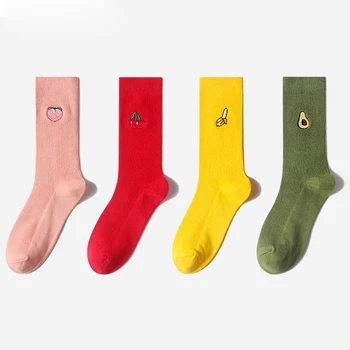 New Style Double Needle Korean Retro Bunching Socks Avocado Embroidered Cotton Casual Breathable Sweat-Absorbent Anti-Friction
New Style Double Needle Korean Retro Bunching Socks Avocado Embroidered Cotton Casual Breathable Sweat-Absorbent Anti-Friction