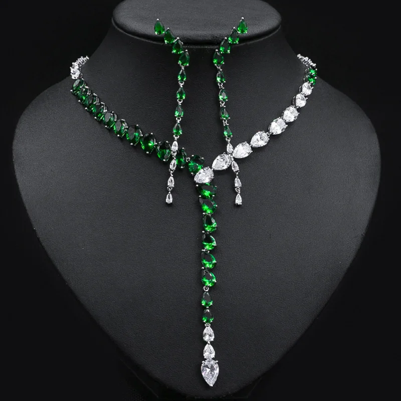 Zlxgirl jewelry luxury brand Green cubic zircon snake necklace with earring jewelry sets for women wedding bridal bijoux
Zlxgirl jewelry luxury brand Green cubic zircon snake necklace with earring jewelry sets for women wedding bridal bijoux