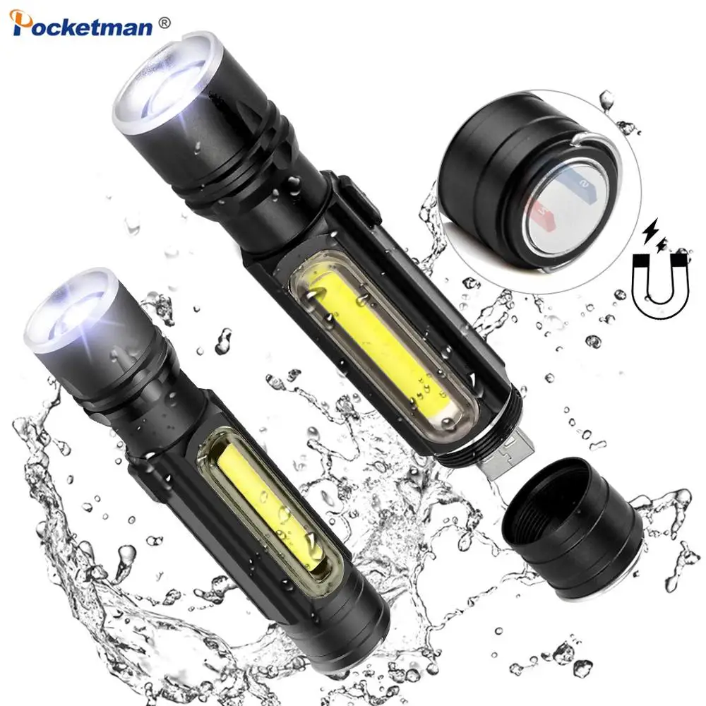 5000LM Multifunctional LED Flashlight USB Rechargeable battery Powerful T6 torch Side COB Light linterna tail magnet Work Light
5000LM Multifunctional LED Flashlight USB Rechargeable battery Powerful T6 torch Side COB Light linterna tail magnet Work Light