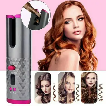 Cordless Auto Rotating Ceramic Hair Curler USB Rechargeable Curling Iron LED Display Temperature Adjustable Curling Wave Styer
Cordless Auto Rotating Ceramic Hair Curler USB Rechargeable Curling Iron LED Display Temperature Adjustable Curling Wave Styer