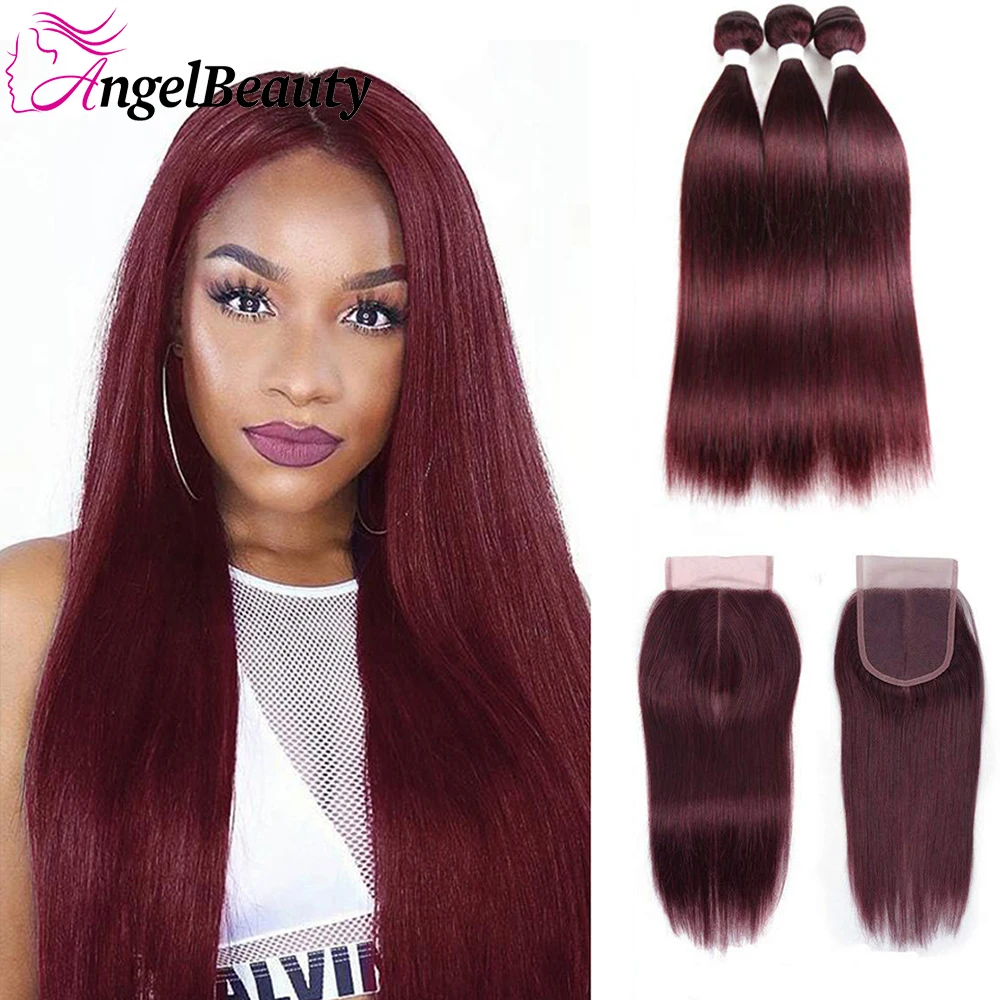 99J Red Straight 4x4 Hair Bundles With Closure Burgundy Brazilian Human Hair 3/4 Bundles 30Inch Remy Hair Weave Extensions
99J Red Straight 4x4 Hair Bundles With Closure Burgundy Brazilian Human Hair 3/4 Bundles 30Inch Remy Hair Weave Extensions