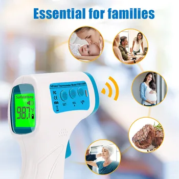 New Infrared Thermometer Gun Non Contact Measurement Forehead LCD Digital Temperature Body Meter Backlight for Adult Baby Fever
New Infrared Thermometer Gun Non Contact Measurement Forehead LCD Digital Temperature Body Meter Backlight for Adult Baby Fever