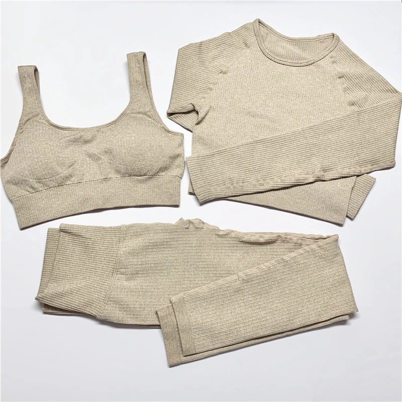 Yoga Sets Seamless Leggings Bra Long Sleeves Shirt Crop Top Women Running Gym Sportswear High Waist Fitness Sports Bra Pant Suit
Yoga Sets Seamless Leggings Bra Long Sleeves Shirt Crop Top Women Running Gym Sportswear High Waist Fitness Sports Bra Pant Suit