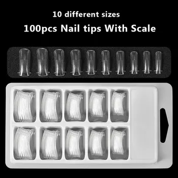 100PCS/box Quick Building Mold Tips Nail Dual Forms With scale Finger Extension Nail Art UV Builder Poly Gel Nails Tool 
100PCS/box Quick Building Mold Tips Nail Dual Forms With scale Finger Extension Nail Art UV Builder Poly Gel Nails Tool