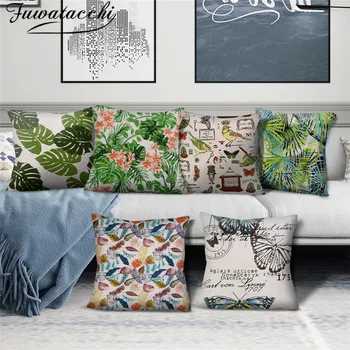 Fuwatacchi Linen Palm Leaves Picture Pillow Case Butterfly Birds Animals Decorative Pillow Cover For Home Sofa Cushion Cover New
Fuwatacchi Linen Palm Leaves Picture Pillow Case Butterfly Birds Animals Decorative Pillow Cover For Home Sofa Cushion Cover New