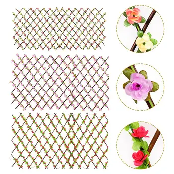 400g Expanding Trellis Fence Retractable with Artificial Rose Flower Leaves Garden Plant Fence UV Protected Privacy Screen
400g Expanding Trellis Fence Retractable with Artificial Rose Flower Leaves Garden Plant Fence UV Protected Privacy Screen