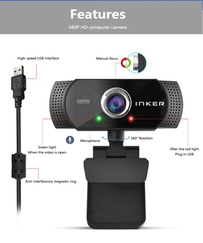 USB Web Camera 480P HD Computer Camera Webcam Built-in Sound-absorbing Microphone Dynamic Resolution For Desktop Laptop Dropship
USB Web Camera 480P HD Computer Camera Webcam Built-in Sound-absorbing Microphone Dynamic Resolution For Desktop Laptop Dropship