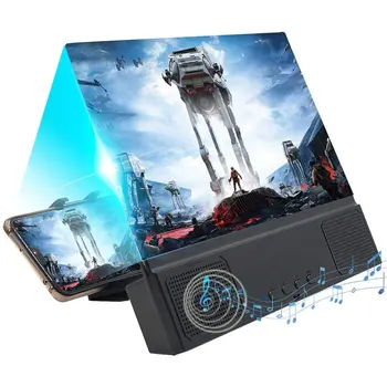 12 inch Mobile Phone 3D Screen Video Magnifier Folding Curved Enlarged Smartphone Movie Amplifying Tool With Bluetooth Speaker
12 inch Mobile Phone 3D Screen Video Magnifier Folding Curved Enlarged Smartphone Movie Amplifying Tool With Bluetooth Speaker