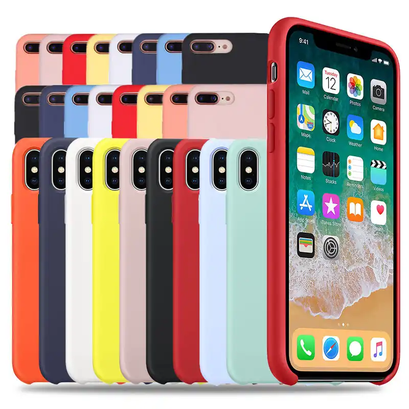 Luxury Silicone Case For Iphone 7 8 6s 6 Plus 11 Pro X Xs Max Xr Case On Apple Iphone 7 8 Plus X 10 Cover Case Official Original Half Wrapped Cases Aliexpress