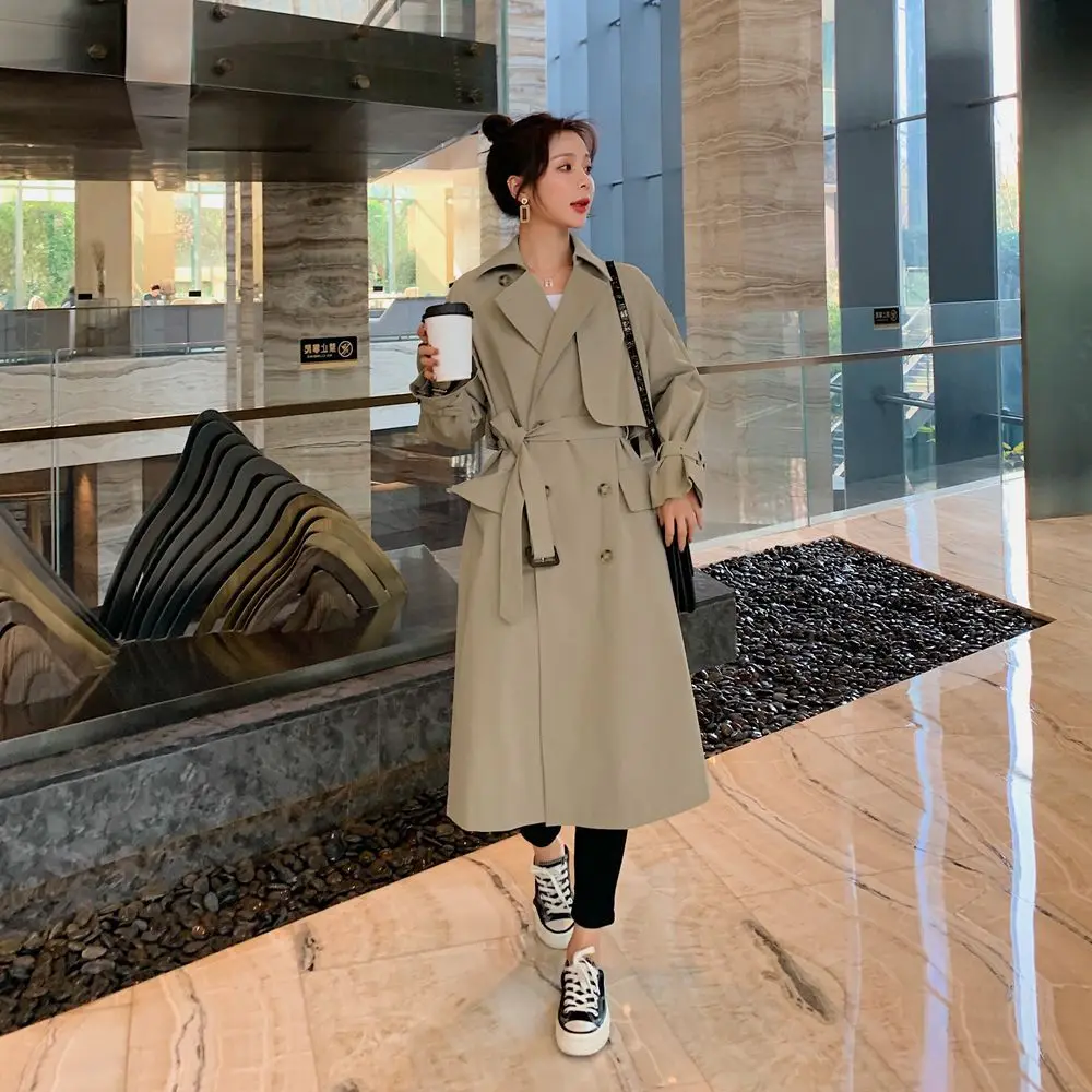 Photo Shoot Fashionable Double Breasted Long Coat 2020 Spring New Style WOMEN'S Dress Retro Laziness-Style Waist Hugging Lace-up
Photo Shoot Fashionable Double Breasted Long Coat 2020 Spring New Style WOMEN'S Dress Retro Laziness-Style Waist Hugging Lace-up