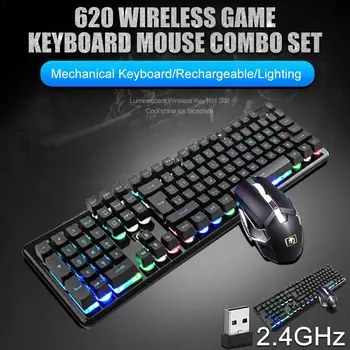 Hot Sale Keyboards Portable Delicate Design 2.4G Wireless Rechargeable Gaming LED Backlit Keyboard Mouse Set w/USB Receiver
Hot Sale Keyboards Portable Delicate Design 2.4G Wireless Rechargeable Gaming LED Backlit Keyboard Mouse Set w/USB Receiver