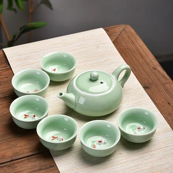 vivid fish tea pot with cup jade green glaze tcup kung fu tea set creative gift jingdezhen tea cup teapot set porcelain tea set
vivid fish tea pot with cup jade green glaze tcup kung fu tea set creative gift jingdezhen tea cup teapot set porcelain tea set