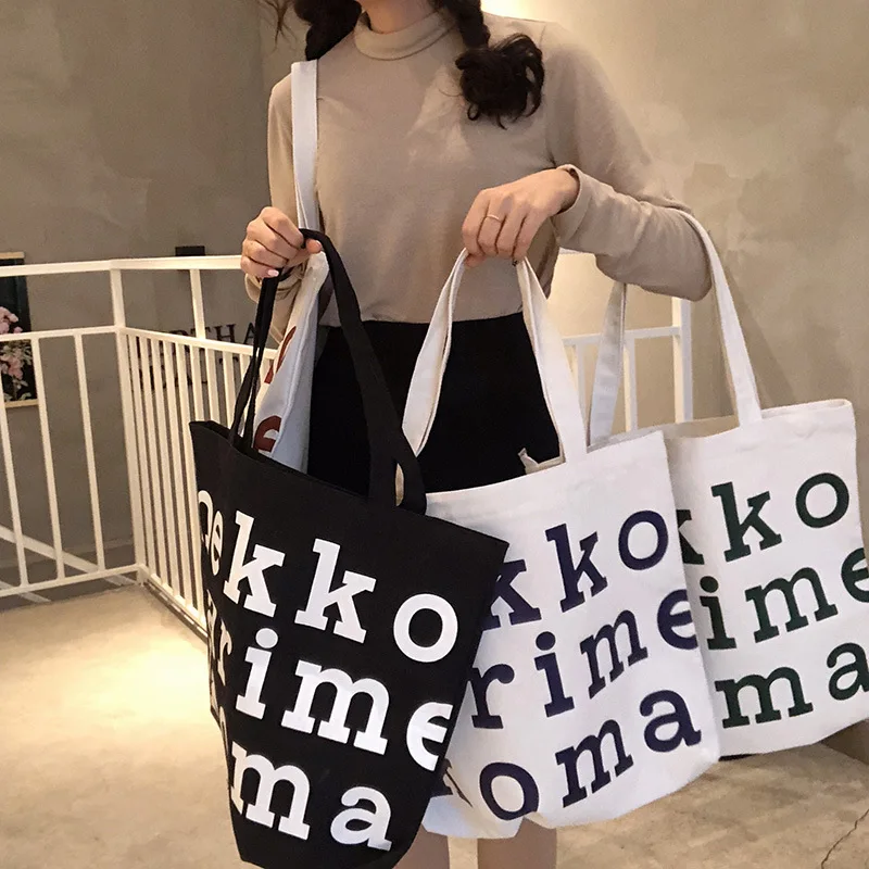 New Canvas Bag Girl Student Bag Large Capacity One-shoulder Handbag Printed Environment-friendly Shopping Bag
New Canvas Bag Girl Student Bag Large Capacity One-shoulder Handbag Printed Environment-friendly Shopping Bag