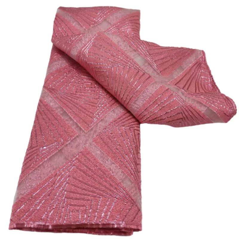 2021Latest High Quality African Nigerian Tulle Lace Fabric Jacquard Swiss Organza Embroidery Guipure Party Prom Dress 5 Y pink
2021Latest High Quality African Nigerian Tulle Lace Fabric Jacquard Swiss Organza Embroidery Guipure Party Prom Dress 5 Y pink
