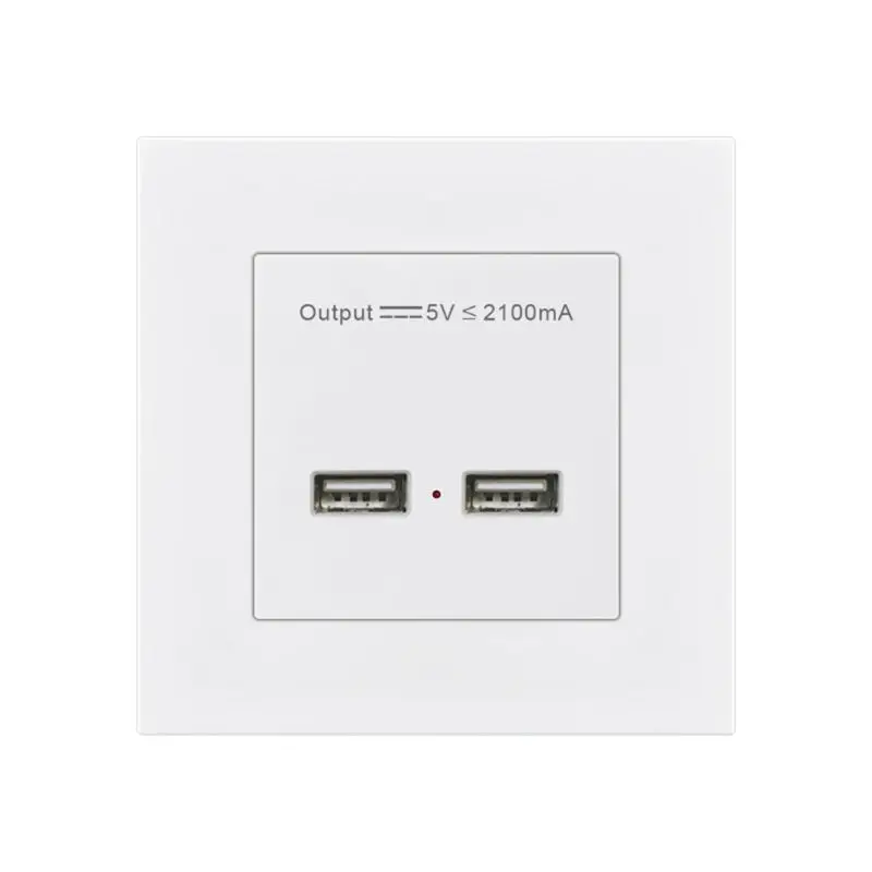Wall Power Socket Panel Dual USB Smart Induction Charging Port for iPhone An-droid Mobile Phones
Wall Power Socket Panel Dual USB Smart Induction Charging Port for iPhone An-droid Mobile Phones