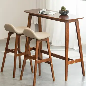 Bar stool modern minimalist bar chair home solid wood high stool creative bar stool cashier front desk chair 
Bar stool modern minimalist bar chair home solid wood high stool creative bar stool cashier front desk chair