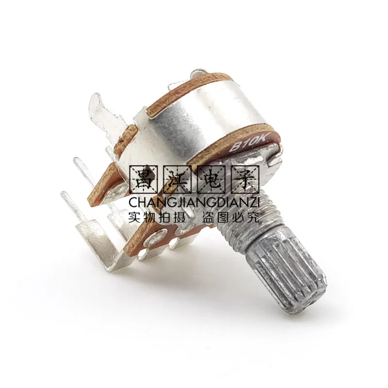 1 Piece D1010 Carbon Film B10K Stereo Channel Amplifier Volume Potentiometer 6 Curved Feet 15MM Flower Shaft | Обустройство дома