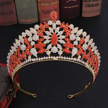 

Exquisite Crystal Bridal Crown Hairbands Fashion Classic Princess Party Prom Big Crowns Wedding Hair Accessories Bride Headbands