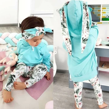 Newborn Kids Baby Girls Long Sleeves Tops+pants+ Headband Clothes Outfits Set Baby Clothing Set Rabbit Cute Style 0-3 Years 
Newborn Kids Baby Girls Long Sleeves Tops+pants+ Headband Clothes Outfits Set Baby Clothing Set Rabbit Cute Style 0-3 Years