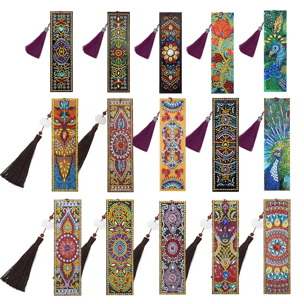 5D DIY Diamond Painting Leather Bookmark Tassel Book Marks Special Shaped Diamond Embroidery DIY Craft
5D DIY Diamond Painting Leather Bookmark Tassel Book Marks Special Shaped Diamond Embroidery DIY Craft