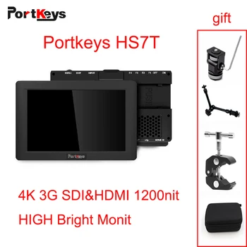 

Portkeys HS7T 7 inch camera monitor 4K 3G SDI HDMI 1920 x 1200 1200nit HIGH Bright with 3D LUT Histogram monitor for DSLR