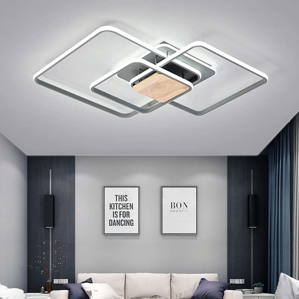 Modern LED Dimmable Flush Mount Ceiling Light with Remote Black Square Lamp Wood Chandelier Lighting for Living Room Bedroom
Modern LED Dimmable Flush Mount Ceiling Light with Remote Black Square Lamp Wood Chandelier Lighting for Living Room Bedroom