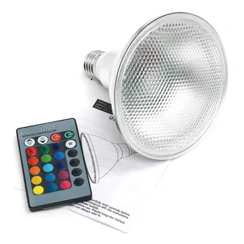 

AC85-265V E27 LED Spotlight RGB Bulb Dimmable Magic Stage Light PAR38 20W Light Outdoor Flood Light Bulb with Remote Control