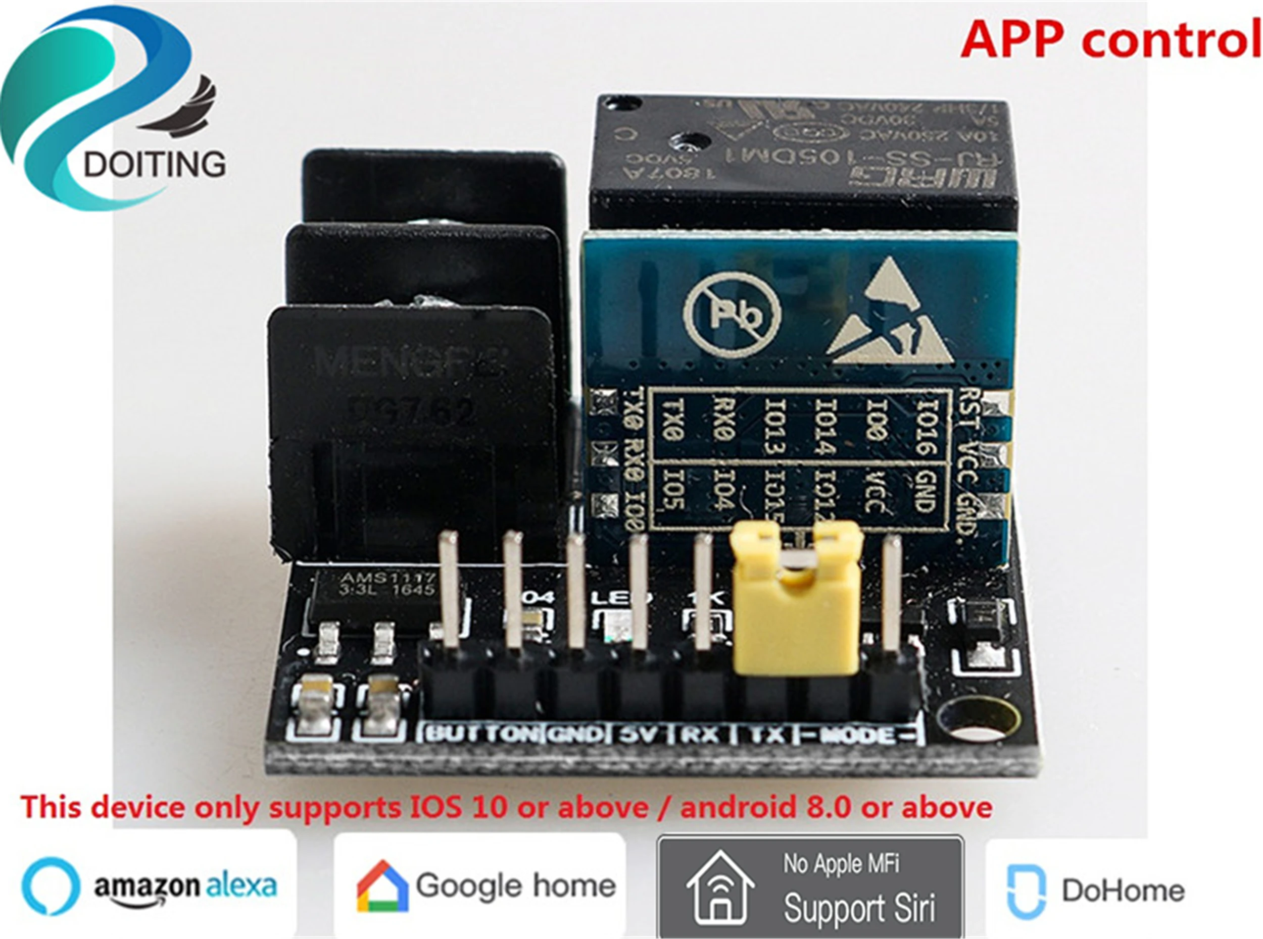 DOITING Wifi Smart Plug Switch 5V APP Remote Control Socket 10A Relay Support Siri (No Apple MFI)/Alexa/Google For IOS/Android
DOITING Wifi Smart Plug Switch 5V APP Remote Control Socket 10A Relay Support Siri (No Apple MFI)/Alexa/Google For IOS/Android