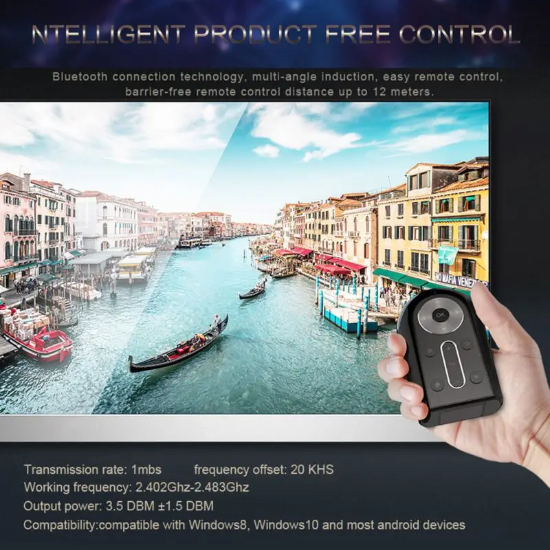 Smart Remote Control Virtual Keyboard Laser Pointer Projection TV Controller Compatible For Android And For Windows
Smart Remote Control Virtual Keyboard Laser Pointer Projection TV Controller Compatible For Android And For Windows