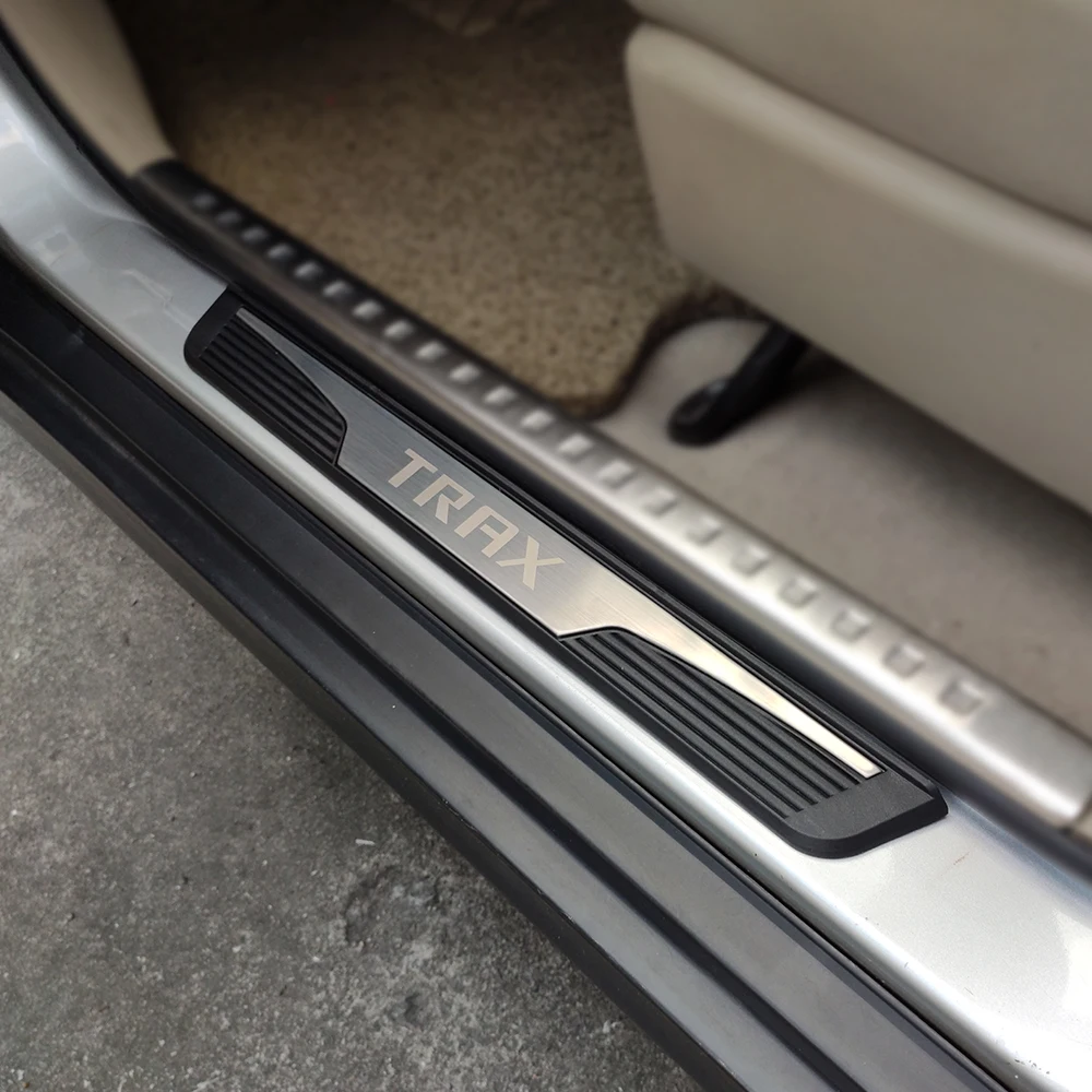 Для Chevrolet TRAX 2014 2017 2019 накладки на порог двери автомобильный Стайлинг протектор из
