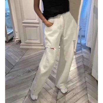 Cosmicchic 2020 Women Straight White Jeans Elastic High Waist Retro Long Jeans Lotus Leaf Waist Female Wide Leg Pants Gothic
Cosmicchic 2020 Women Straight White Jeans Elastic High Waist Retro Long Jeans Lotus Leaf Waist Female Wide Leg Pants Gothic