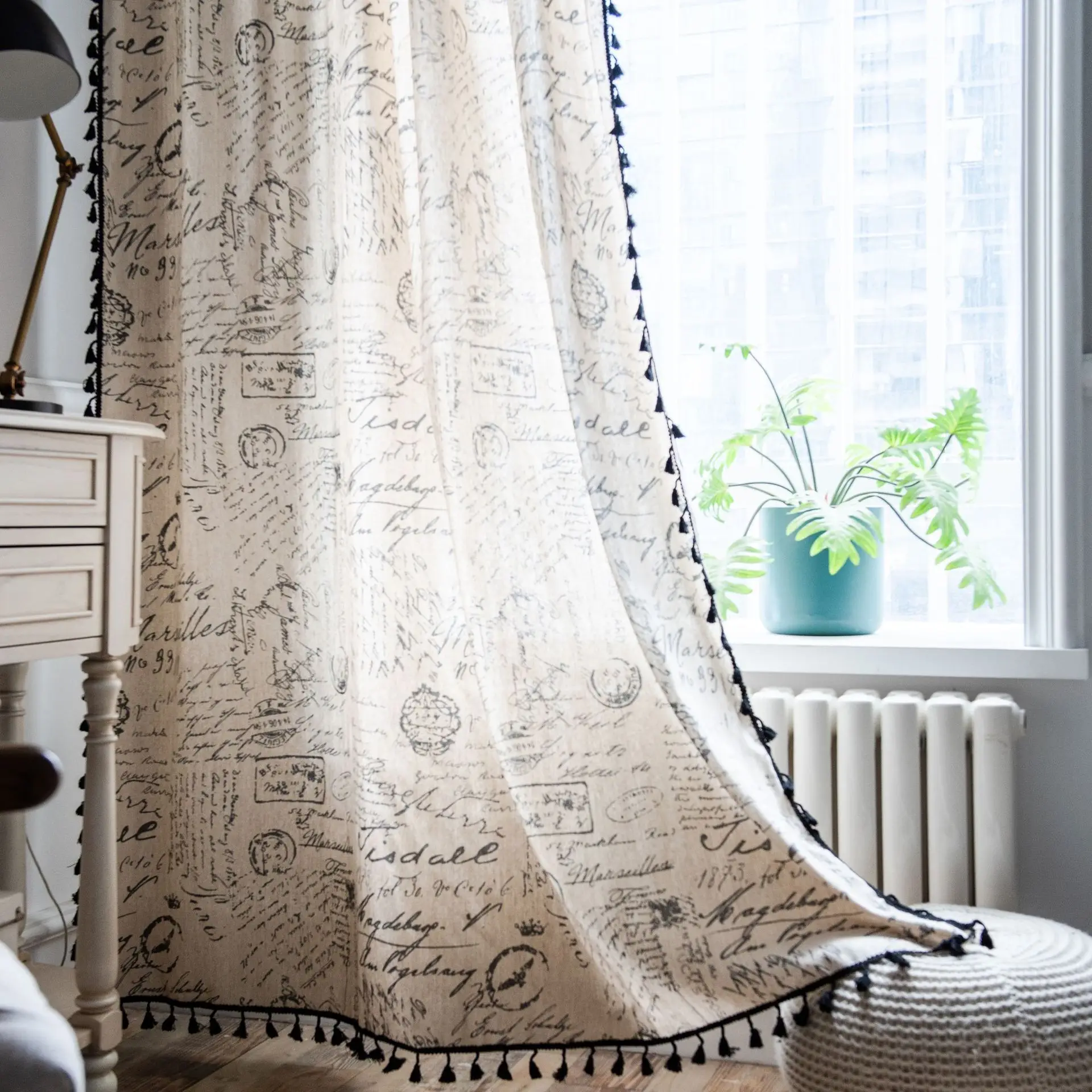 American Style Creative Letter Printed Tessel Window Curtains Half Blackout Curtains Drape Linen Fabric Curtains For Living Room
American Style Creative Letter Printed Tessel Window Curtains Half Blackout Curtains Drape Linen Fabric Curtains For Living Room