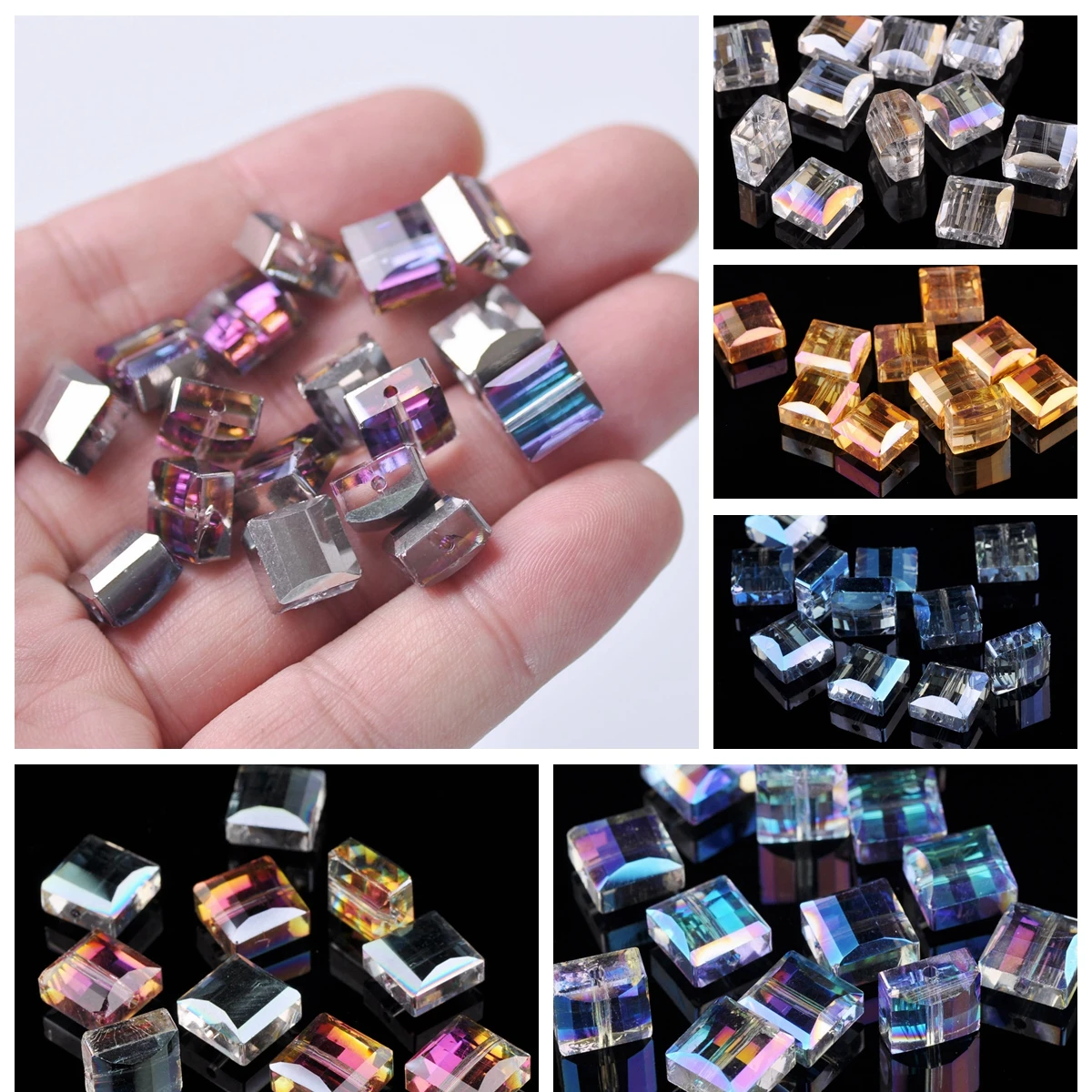 9x9mm Square Faceted Crystal Glass Plated Loose Beads for Jewelry Making DIY Crafts
9x9mm Square Faceted Crystal Glass Plated Loose Beads for Jewelry Making DIY Crafts