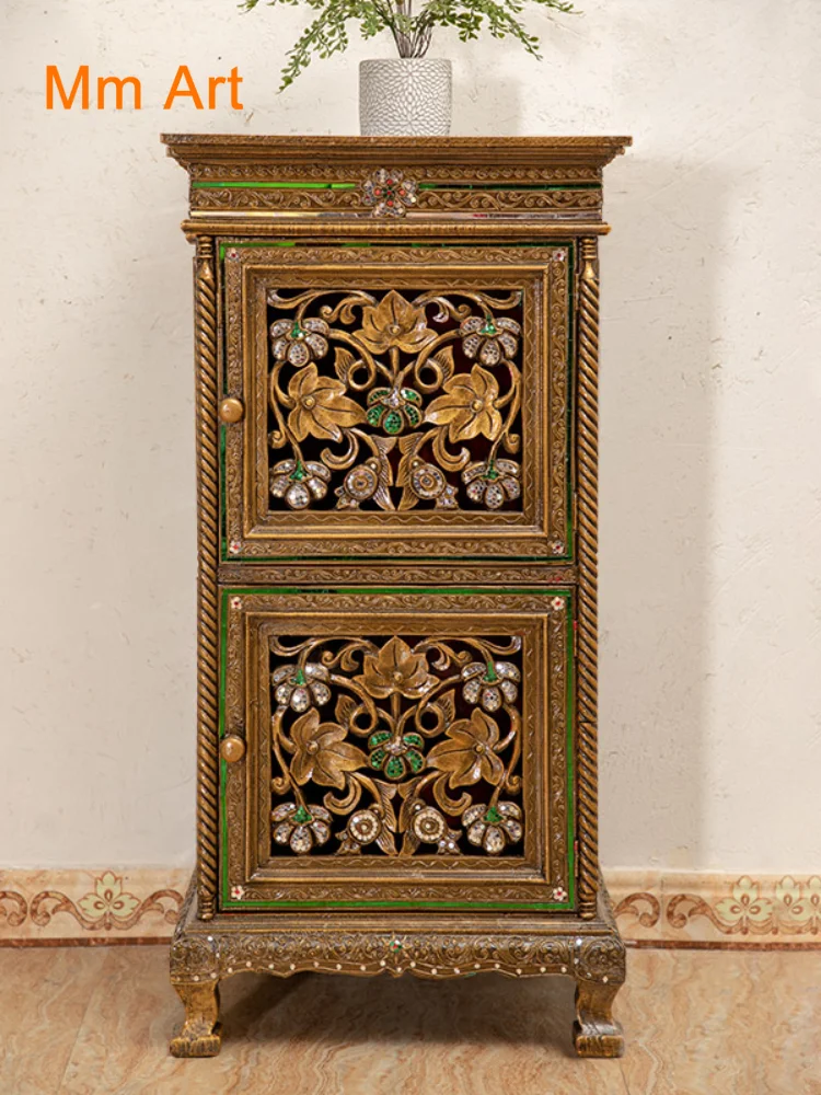 Southeast Asian Style Furniture Solid Wood New Chinese Style Storage Corner Cabinet
Southeast Asian Style Furniture Solid Wood New Chinese Style Storage Corner Cabinet