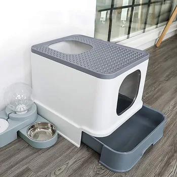 Cat Litter Box Top Entry Cat Sandbox Large Capacity Toilet Tray Closed Splash Drawer Style Tray Toilet Bedding Training
Cat Litter Box Top Entry Cat Sandbox Large Capacity Toilet Tray Closed Splash Drawer Style Tray Toilet Bedding Training