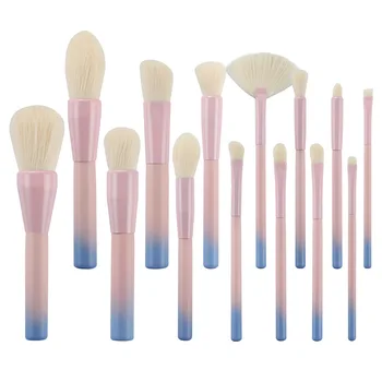 New Style 14 Gradient Color Makeup Brush Case with Wooden Handle Fiber Brush Blush Foundation Brush Suit Beauty Tool
New Style 14 Gradient Color Makeup Brush Case with Wooden Handle Fiber Brush Blush Foundation Brush Suit Beauty Tool