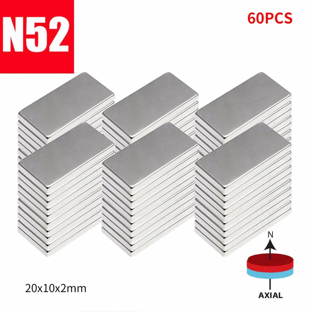 10Pcs 20 X 10 X 2mm Super Strong Neodymium Magnet Block Rectangular Body Rare Earth Magnet N52 Thin Magnet Strong Magnets
10Pcs 20 X 10 X 2mm Super Strong Neodymium Magnet Block Rectangular Body Rare Earth Magnet N52 Thin Magnet Strong Magnets