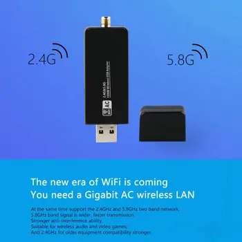 W50L-5DB Dual Band 2.4G/5G WiFi USB3.0 Adapter RTL8812AU Chip Wireless AC High Gain Antenna Net-work Card for Desktop Laptop
W50L-5DB Dual Band 2.4G/5G WiFi USB3.0 Adapter RTL8812AU Chip Wireless AC High Gain Antenna Net-work Card for Desktop Laptop