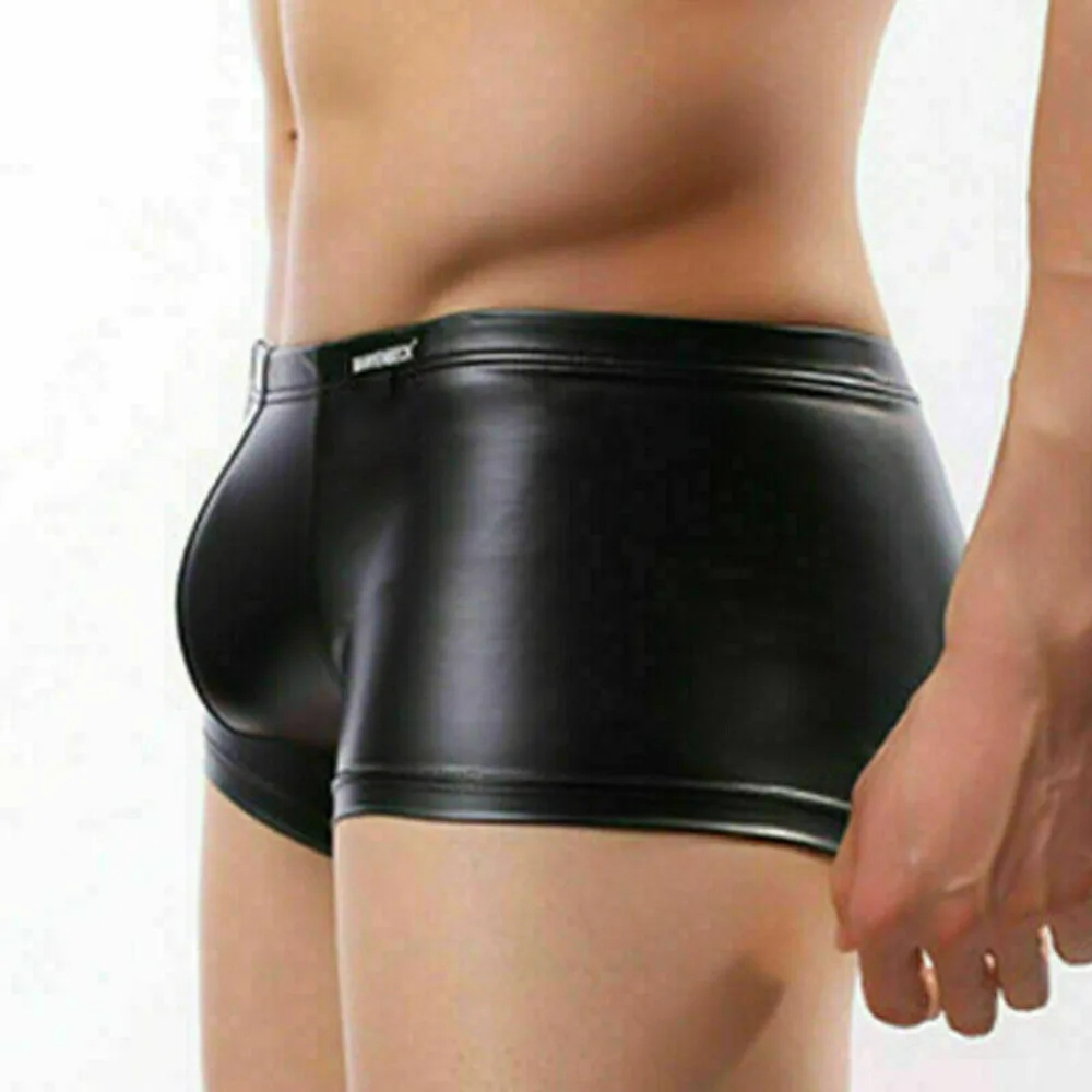 Men Synthetic Leather Underwear Soft Waterproof Boxer Briefs Man Sexy Boxer Trunks Fashion Male Bulge Pouch Panties
Men Synthetic Leather Underwear Soft Waterproof Boxer Briefs Man Sexy Boxer Trunks Fashion Male Bulge Pouch Panties