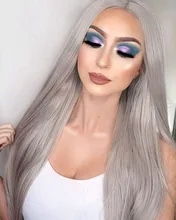 AIMEYA Girl Silver Gray Natural Straight Synthetic Lace Front Wigs for Women Middle Part Pre Plucked Half Hand Tied Wigs
AIMEYA Girl Silver Gray Natural Straight Synthetic Lace Front Wigs for Women Middle Part Pre Plucked Half Hand Tied Wigs