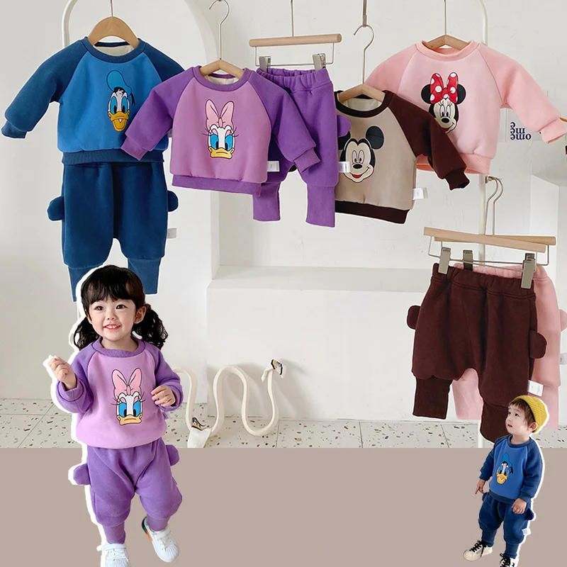 Kids Baby Girls Tracksuit Minnie Mouse Sweatshirt Tops+Pants Set Outfits Clothes