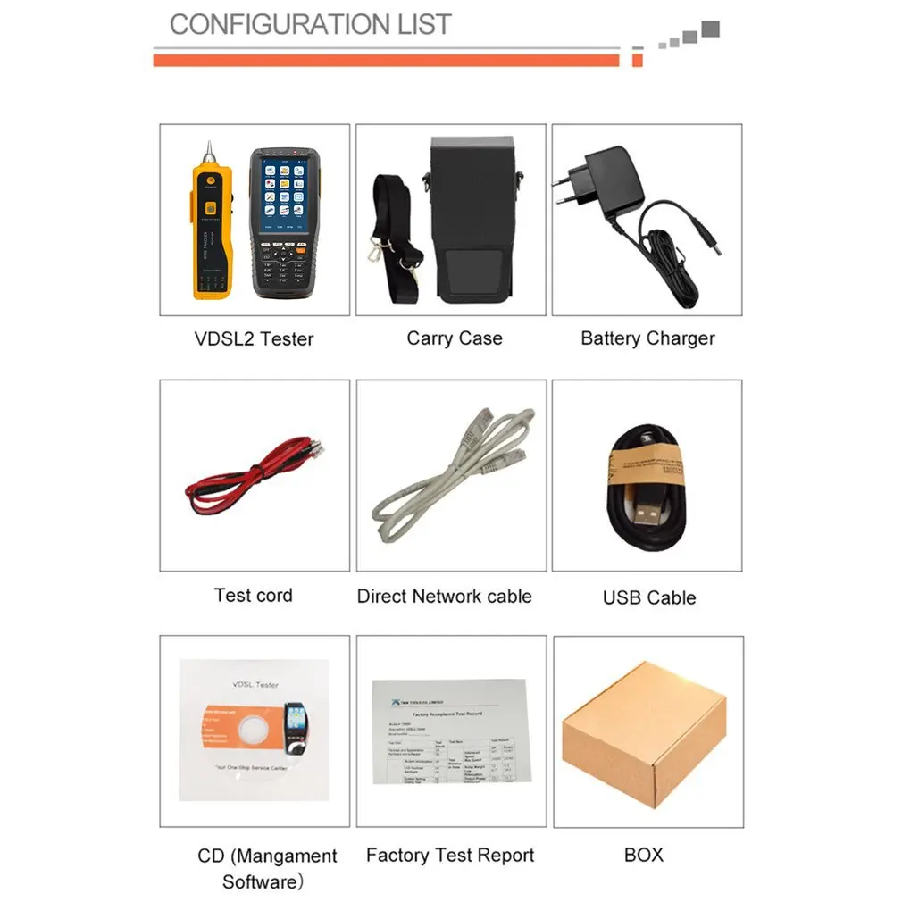 TM600P VDSL VDSL2 Full funciton Tester Support 35b 30a 17a profile ADSL WAN & LAN Tester With OPM+VFL+TDR+Tone Tracker
TM600P VDSL VDSL2 Full funciton Tester Support 35b 30a 17a profile ADSL WAN & LAN Tester With OPM+VFL+TDR+Tone Tracker