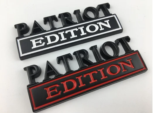 Новинка, металлическая наклейка PATRIOT эмблема «EDITION», Автомобильный багажник значок на крыло, наклейки, автомобильные аксессуары
Новинка, металлическая наклейка PATRIOT эмблема «EDITION», Автомобильный багажник значок на крыло, наклейки, автомобильные аксессуары