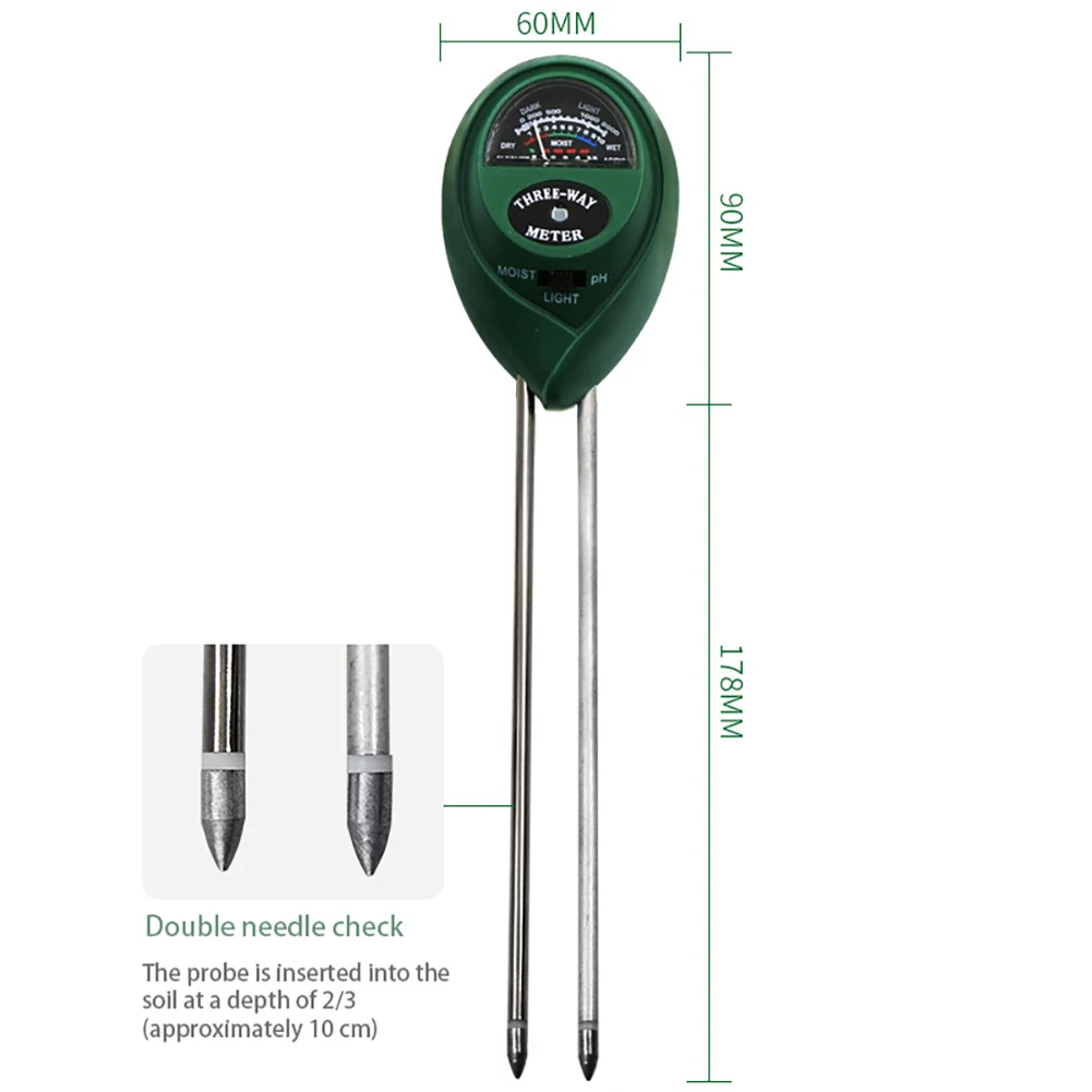 3 in 1 Digital Soil Moisture Meter Analysis PH Tester Garden Detector Hygrometer Light Detector Acidity PH Moisture Meter new
3 in 1 Digital Soil Moisture Meter Analysis PH Tester Garden Detector Hygrometer Light Detector Acidity PH Moisture Meter new