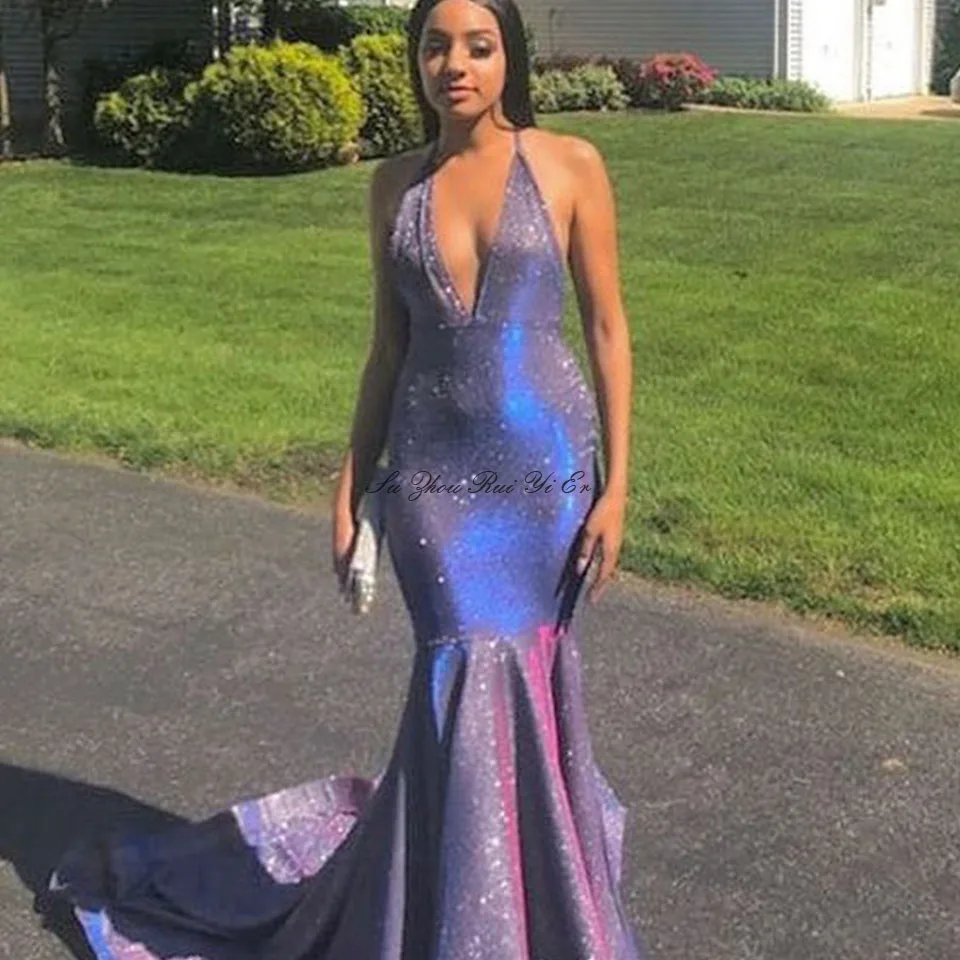 Sparkly Mermaid Evening Dress 2020 Sexy Deep V-neck Formal Dress For Party Halter Trumpet Long Dress Plus-size Robe De Soiree
Sparkly Mermaid Evening Dress 2020 Sexy Deep V-neck Formal Dress For Party Halter Trumpet Long Dress Plus-size Robe De Soiree